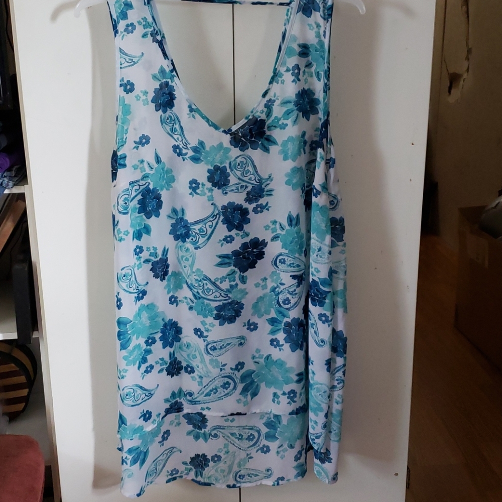 Torrid high/low semi sheer top